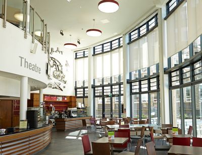 Roller Blind Systems, SG 4970, Multiscreen 1-10%, Room shot "Durham Gateway", Durham, United Kingdom