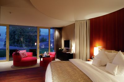 Curtain Systems, Customer Fabrics, Room shot "Hotel Park Weggis", Switzerland